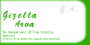 gizella arva business card